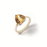 Citrine Trillion Ring