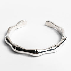 Trendy 925 Sterling Silver Open Cuff Bracelet