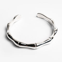 Trendy 925 Sterling Silver Open Cuff Bracelet