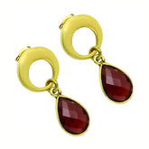 Golden Ember Garnet Earrings