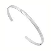 I Love You Engraved 925 Silver Cuff Bracelet