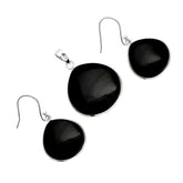 Onyx Grace Silver Pendant & Earring Set