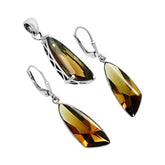 Honey Quartz Silver Pendant & Earring Set