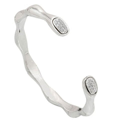 Trendy 925 Sterling Silver Open Cuff Bracelet