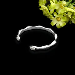 Trendy 925 Sterling Silver Open Cuff Bracelet