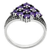 Natural African Amethyst 925 Sterling Silver Ring