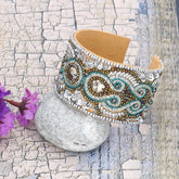 Handmade Bohemian Multicolor Seed Bead Cuff