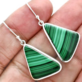 Emerald Wave Dangle Earrings