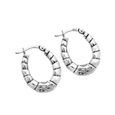 Trendy Italian Textured Hoop Earrings