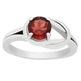 Ruby Flame Silver Ring