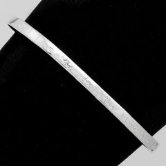 I Love You Engraved 925 Silver Cuff Bracelet