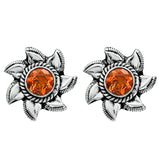 Mandarin Citrine Stud 925 Earrings