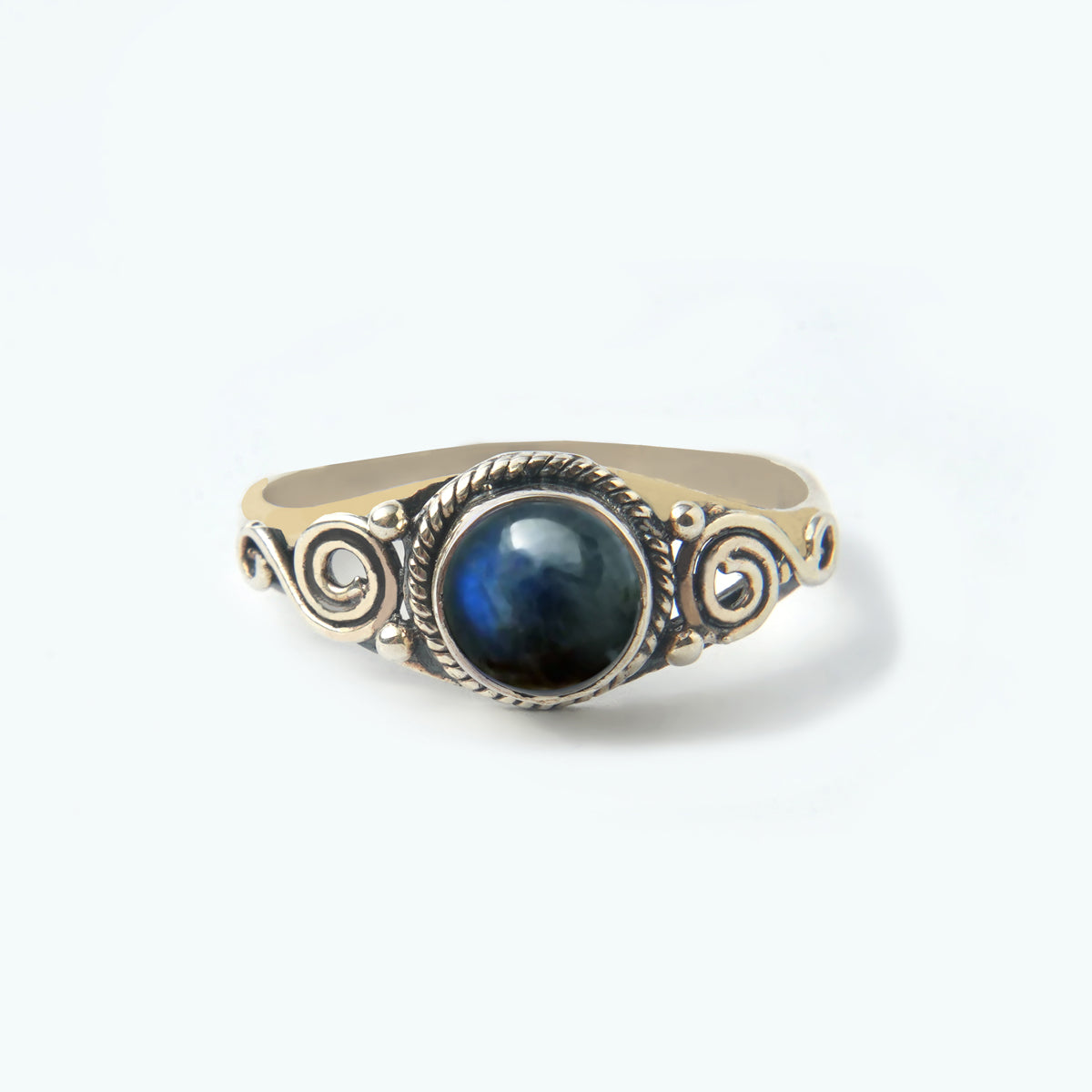 Natural Labradorite Stone Ring