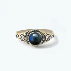 Natural Labradorite Stone Ring