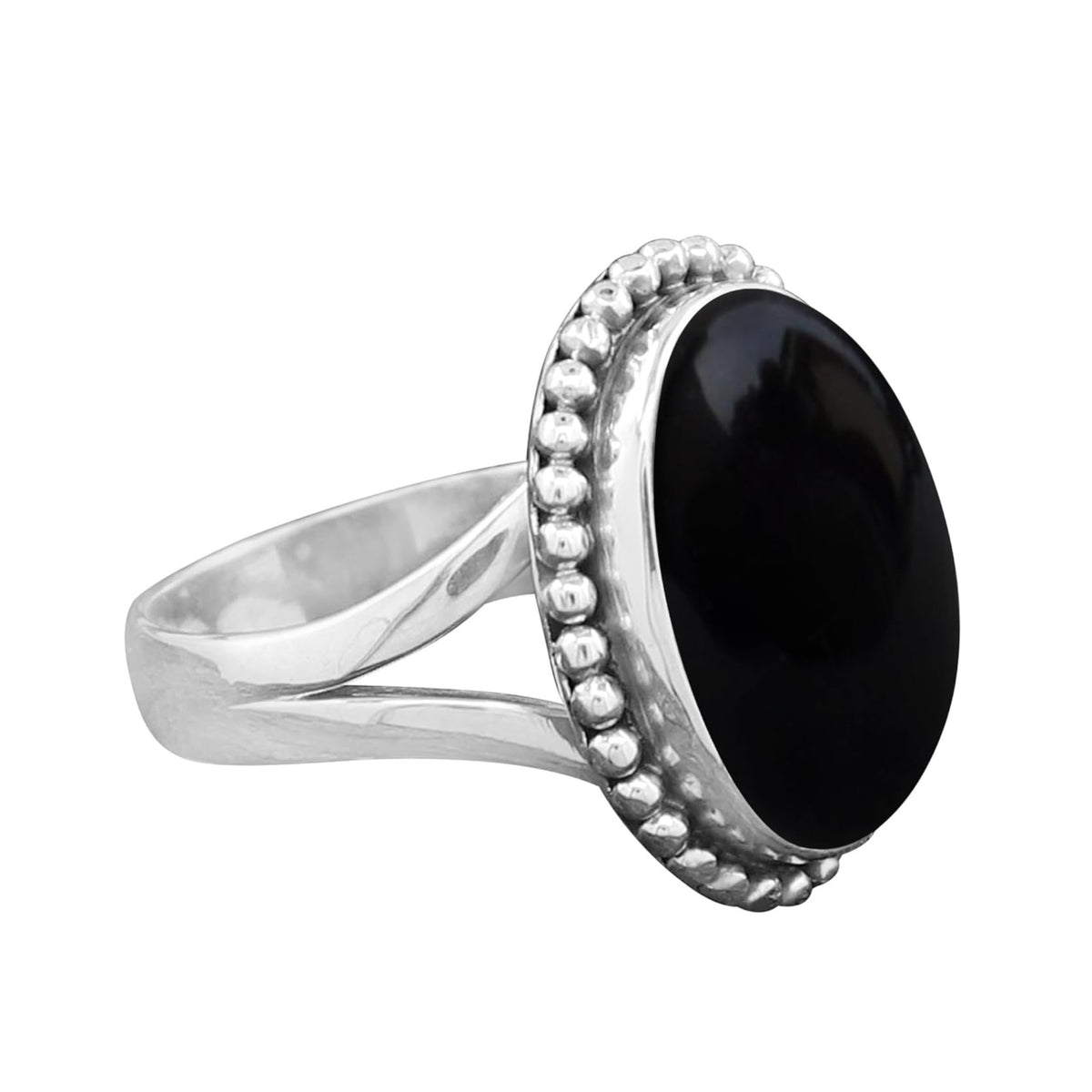Classic Black Onyx Silver Ring
