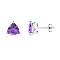 Trillion Shape Silver Studs
