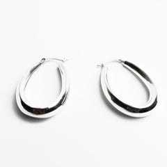 Italian Design Thick Hoop Earrings 925 Sterling Silver Jewelry DGE1036