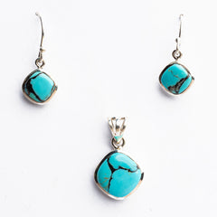 925 Sterling Silver Real Turquoise Gemstone BGT01032