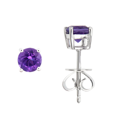 Amethyst Glimmer Studs