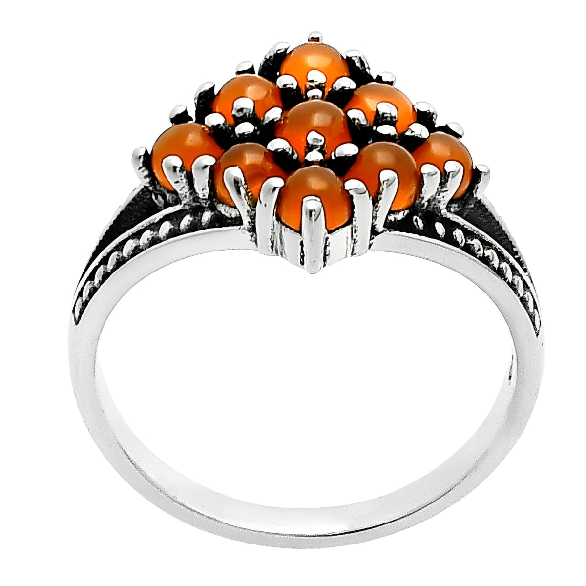 Natural Carnelian 925 Sterling Silver Ring