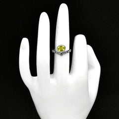 Crown Ring with Lemon Multistones