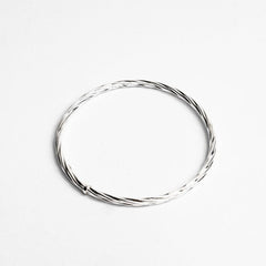 925 Sterling Silver Twisted Bangle Bracelet