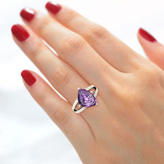 Purple Prism Silver Ring