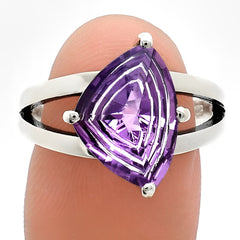 Purple Prism Silver Ring
