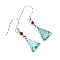 Blue Ice Silver Earrings