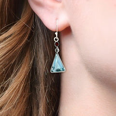 Blue Ice Silver Earrings