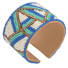 Handmade Colorful Bohemian Seed Bead Cuff Bracelet