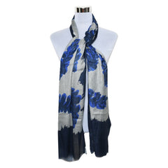 Indigo Bloom Luxury Viscose Scarf