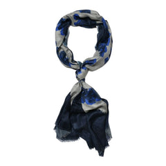 Indigo Bloom Luxury Viscose Scarf