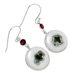 Moss Garnet Elegance Earrings