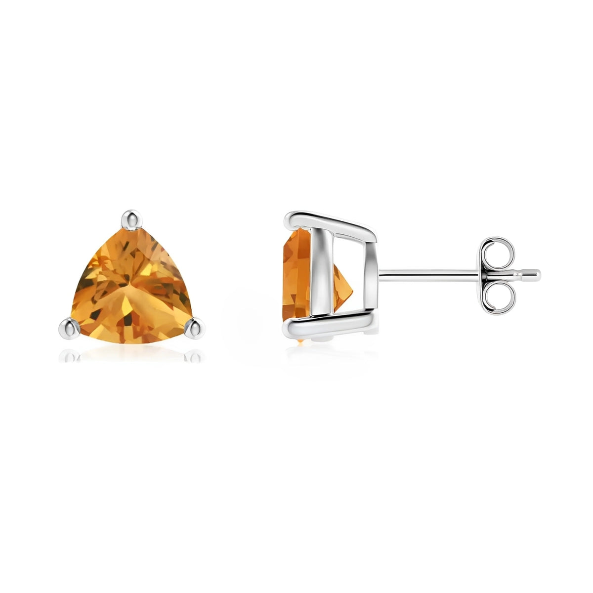 Trillion Shape Silver Studs