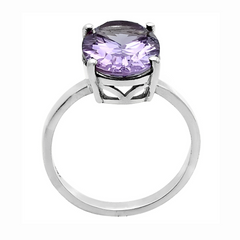 Natural Amethyst Concave Ring