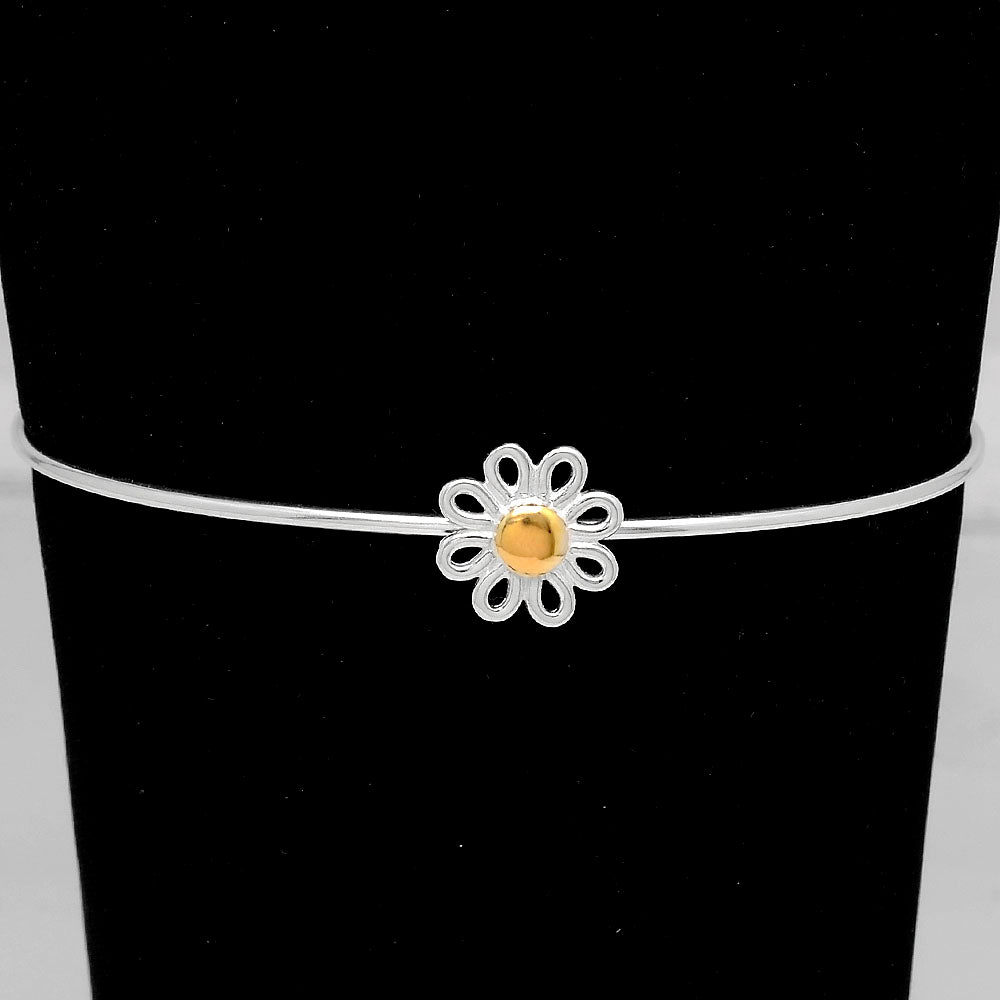 Designer Flower Bangle Bracelet 925 Sterling Silver Jewelry DGB1021