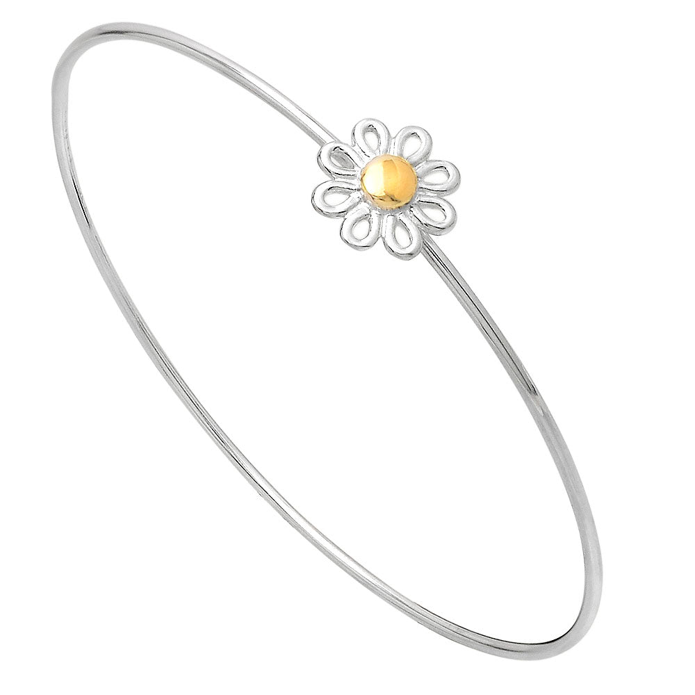 Designer Flower Bangle Bracelet 925 Sterling Silver Jewelry DGB1021