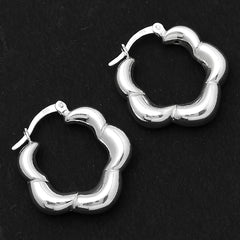 Italian Style Hoop Earrings 925 Sterling Silver Jewelry DGE1029