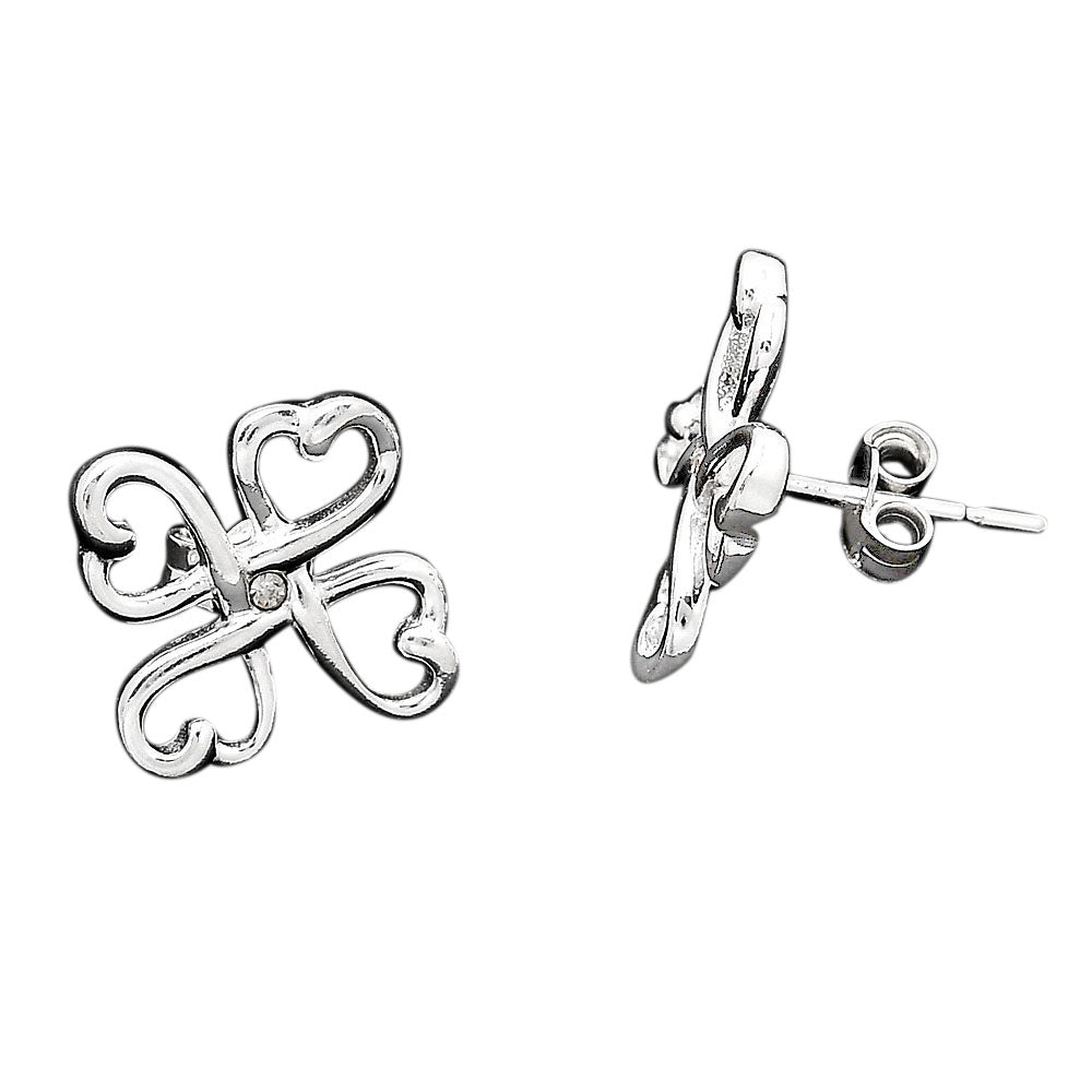 Flower Stud Earring 925 Sterling Silver Jewelry DGE1047