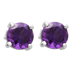 Natural African Amethyst Stud 925 Sterling Silver Earrings Jewelry DGE1072_E