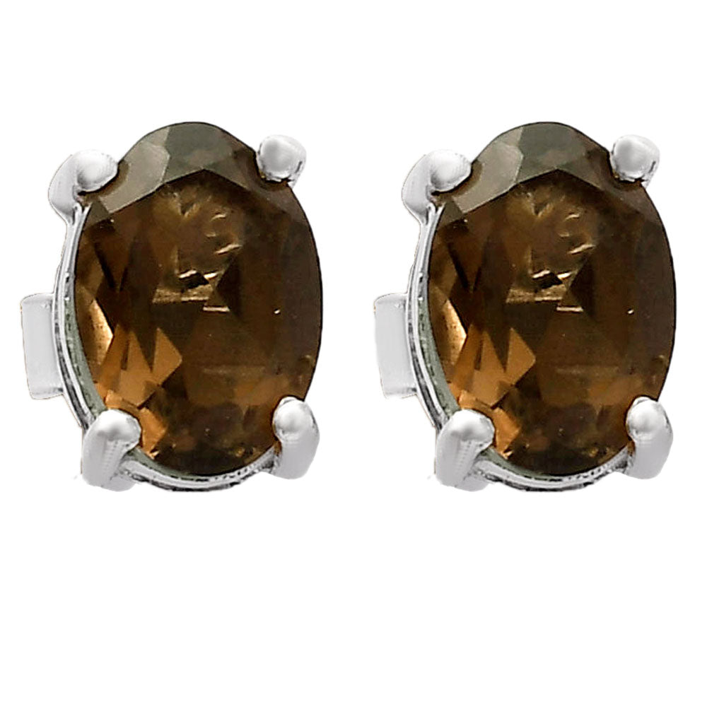 Hessonite Garnet - Madagascar Stud 925 Sterling Silver Earrings Jewelry DGE1075_H