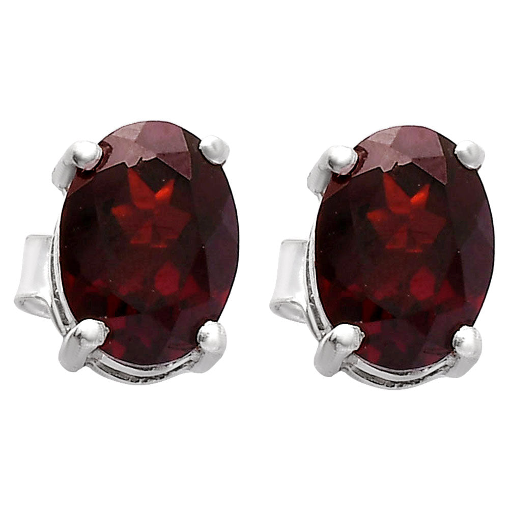 Hessonite Garnet - Madagascar Stud 925 Sterling Silver Earrings Jewelry DGE1075_H