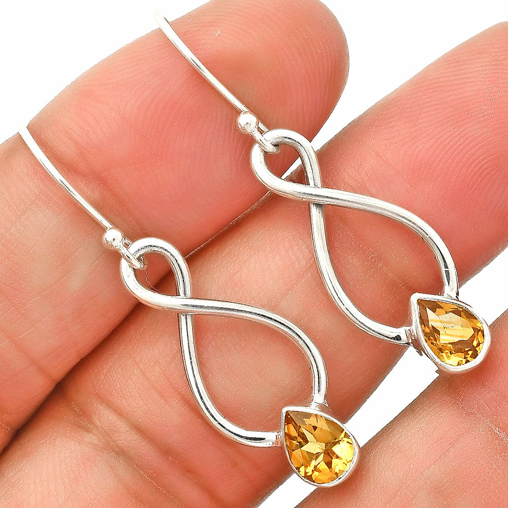 Natural Citrine 925 Sterling Silver Earrings Jewelry DGE1077_C