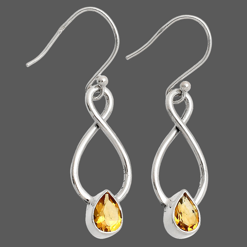 Natural Citrine 925 Sterling Silver Earrings Jewelry DGE1077_C