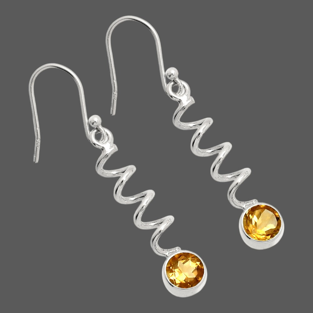 Natural Citrine 925 Sterling Silver Earrings Jewelry DGE1078_B