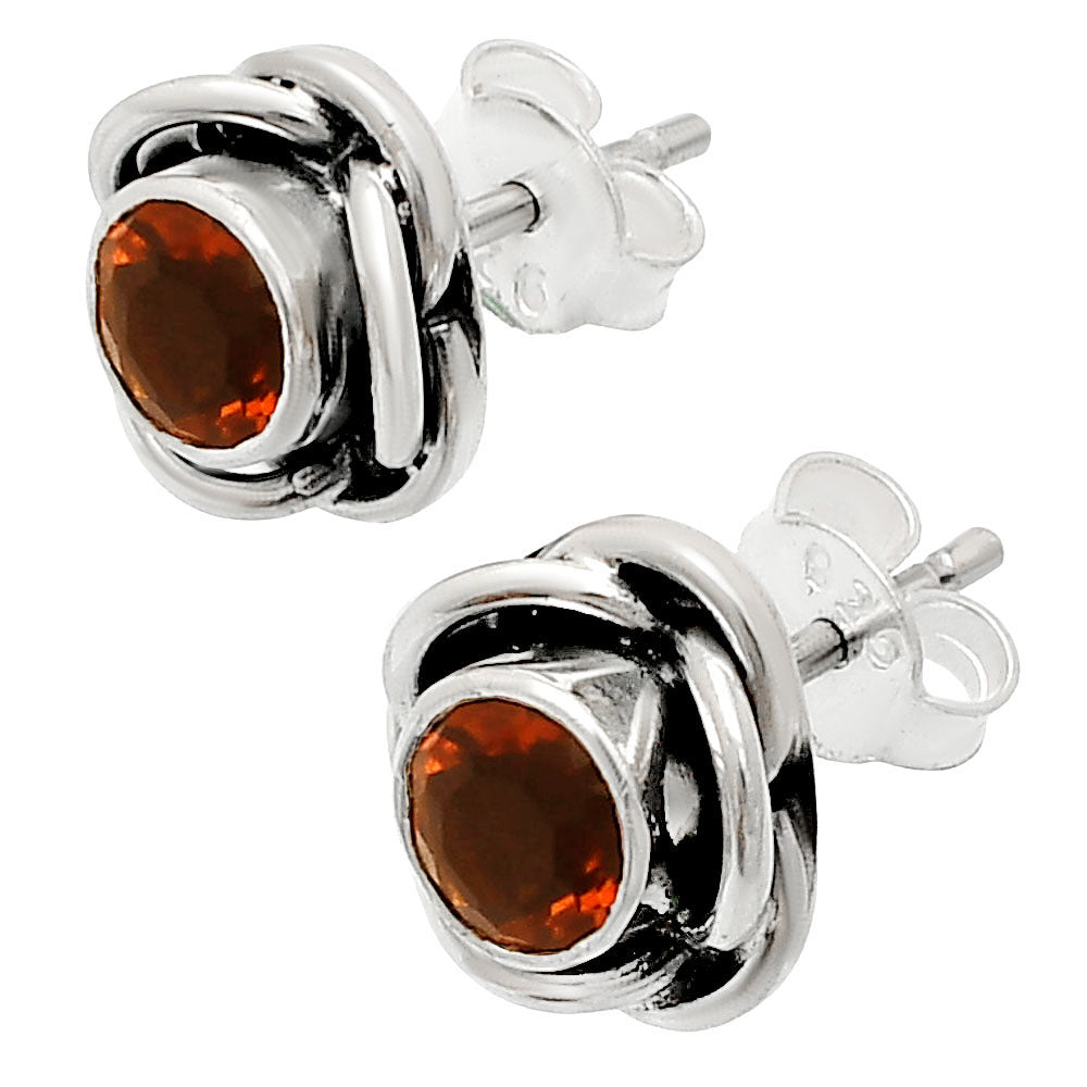 Natural Mandarin Citrine Stud 925 Sterling Silver Earrings Jewelry DGE1079_G