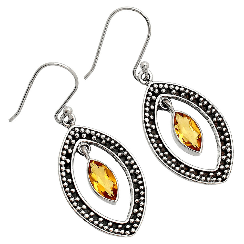 Natural Citrine 925 Sterling Silver Earrings Jewelry DGE1083_A