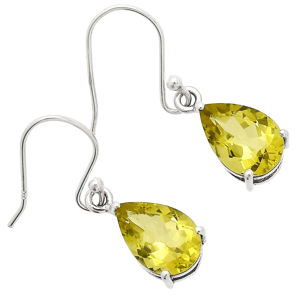 Natural Lemon Quartz 925 Sterling Silver Earrings Jewelry DGE1085_E