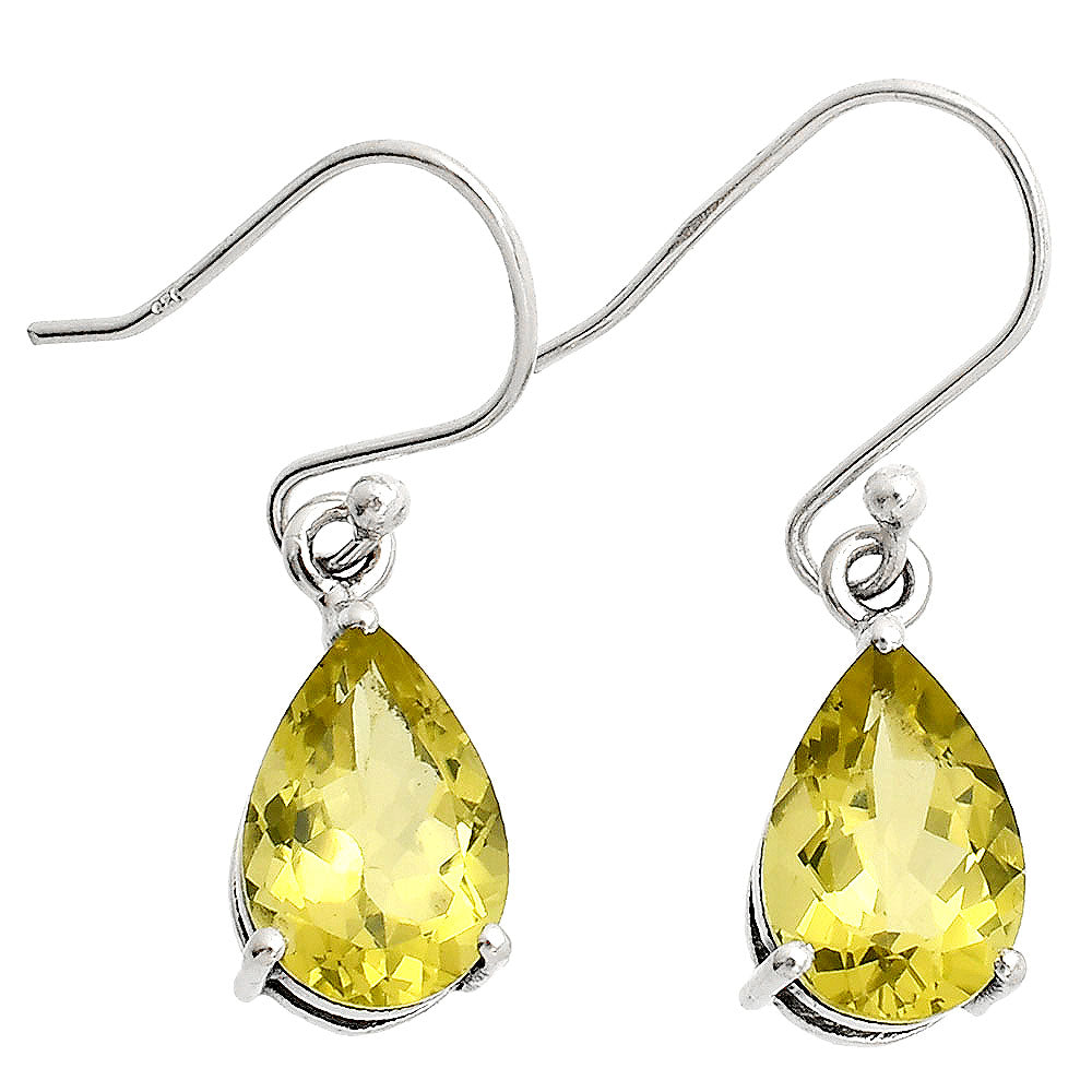 Natural Lemon Quartz 925 Sterling Silver Earrings Jewelry DGE1085_E